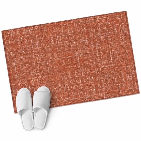 Burnt Orange Bathroom Rug Washable 2x3 Entryway Rug Non Slip Farmhouse ...