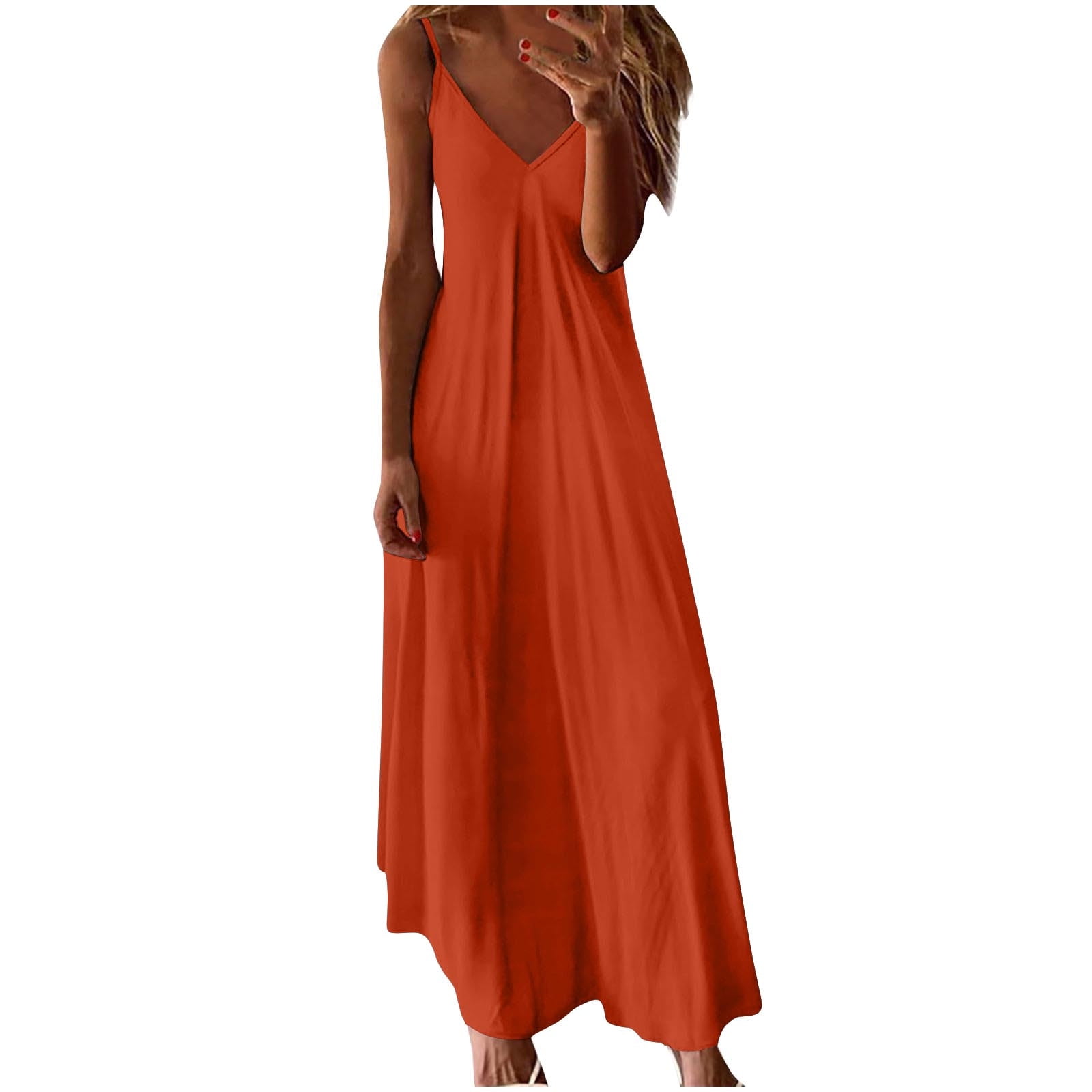Burnt Orange Beach Casual Sun Dress for Women Summer Fall Sleeveless Slip Vneck Maxi Long Boho Hawaiian Tropical Plain Dresses Sun Dress Women 2025 S - Walmart.com Burnt Orange Beach Casual Sun Dress for Women Summer Fall Sleeveless Slip Vneck Maxi Long Boho Hawaiian Tropical Plain Dresses Sun Dress Women 2025 S - Walmart.com