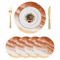 thumbnail image 1 of Burnt Orange Beach Coastal Round 15 Inch Placemats Set of 4, Summer Nautical Seaside Ocean Ombre HeatResistant Non Slip Place Mats for Dining Table, Wipeable Kitchen Table Mats for Housewarming, 1 of 9