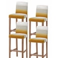 thumbnail image 1 of Burnt Orange Beige Ombre Bar Stool Covers Set of 4, Modern Abstract Art Texture Stretch Washable Bar Chair Covers with Backs, Removable Pub Counter Height Chair Cover for Kitchen Dining Room Cafe, 1 of 7