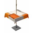 thumbnail image 1 of Burnt Orange Beige Outdoor Tablecloth with Umbrella Hole, Abstract Modern Oil Painting Geometric Spillproof Waterproof Outdoor Table Cover, Patio Tablecloths for Party/Garden/Picnic, Square 54"x54", 1 of 9