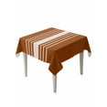 thumbnail image 1 of Burnt Orange Beige Striped Table Cloth, Modern Farmhouse Retro Lines Waterproof Tablecloth for Square Tables, Reusable Washable Fabric Table Cover for Restaurant Kitchen Dining Tables 54"x54", 1 of 6