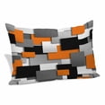 thumbnail image 1 of Burnt Orange Black Geometric Pillow Covers 12"x20", Modern Abstract Art Block Soft Brushed Microfiber Breathable Throw Pillow Covers, Decorative Pillowcase with Zipper for Couch Sofa Bedroom, 1 of 9