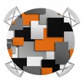 thumbnail image 1 of Burnt Orange Black Geometric Round Tablecloth for 36-44 Inch Tables,Fitted Table Cover with Elastic Edge,Modern Abstract Art Block Waterproof Outdoor Table Cloth Protector for Patio Garden Dinner, 1 of 9