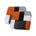thumbnail image 1 of Burnt Orange Black Grey Sofa Couch Cushion Covers Washable, Removable Stretchable Sectional Couch Covers, Geometric Modernism Color Block Slipcovers for L & T Shape Sofa Protector S Size 2 pcs, 1 of 7