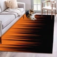 thumbnail image 1 of Burnt Orange Black Ombre Area Rugs 3'x5', Washable Small Throw Rugs for Living Room Bedroom, Modern Abstract Striped Gradient Indoor Outdoor Rug Non-Slip Low Pile Carpet Runner Reversible Floor Mats, 1 of 8