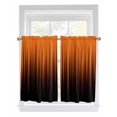 thumbnail image 1 of Burnt Orange Black Ombre Bathroom Window Curtain, Modern Abstract Striped Gradient Light Filtering Coffee Kitchen Curtains, Bedroom Living Room Curtains 2 Panel 84"x45", 1 of 6