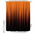 thumbnail image 1 of Burnt Orange Black Ombre Shower Curtain, Waterproof Shower Curtains for Bathroom, Modern Abstract Striped Gradient Washable Fabric Bathtub Curtain Set Bath Decor with 12 Hooks Long 72"x84", 1 of 8