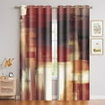 thumbnail image 1 of Burnt Orange Blackout Curtains Rust Modern Art Pattern Curtains For Living Room Rustic Brown Gradient Privacy Drapes For Bedroom Guest Room Decor 42"W x 90"L (Pack of 2), 1 of 6