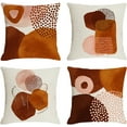 thumbnail image 1 of Burnt Orange Boho Abstract Throw Pillow Covers 20x20 Set of 4 Mid Century Modern Geometric Pillow Covers Accent Minimalist for Couch Outdoor Decor, 1 of 6