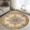 thumbnail image 1 of Burnt Orange Boho Round Rug 3.3ft Washable Circle Entryway Rugs Non Slip Southwestern Ethnic Geometric Area Rug Indoor Floor Carpet for Bedroom Kitchen Living Room Home Office Dining Room Nursery, 1 of 8