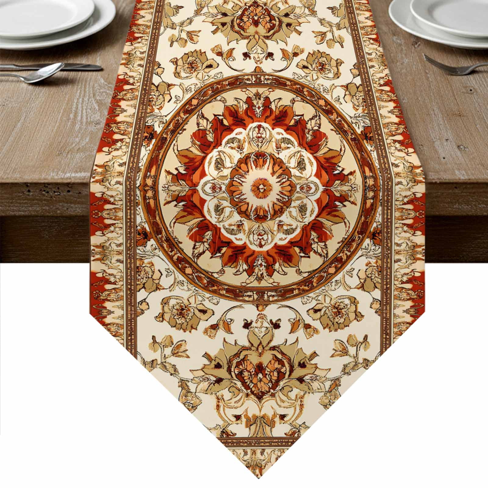 Extraordinary Burnt Orange Table Runner Images