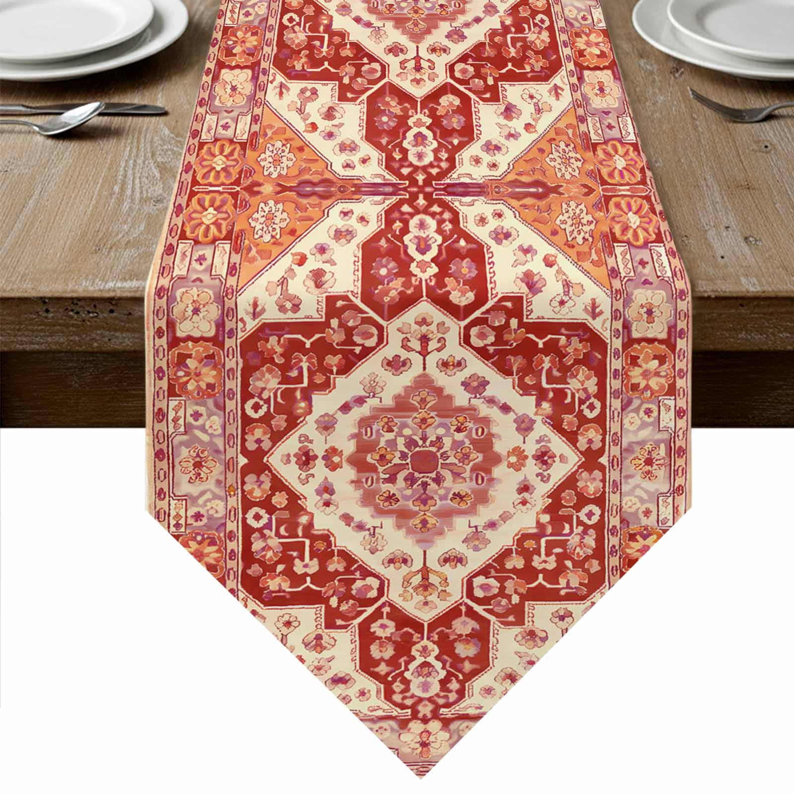 Extraordinary Burnt Orange Table Runner Images