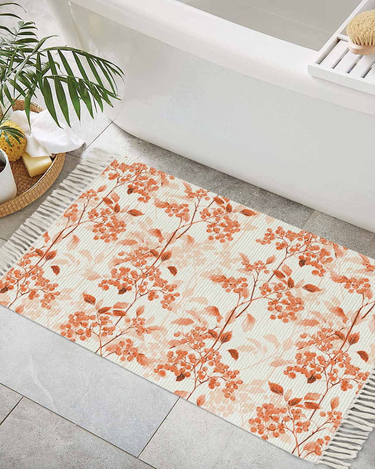 Burnt Orange Bathroom Rugnull