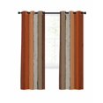 thumbnail image 1 of Burnt Orange Brown Blackout Curtains, Light Blocking Print Window Curtains, Farmhouse Vintage Wooden Thermal Insulated Window Drapes for Living Room Kitchen Cafe 2 Panels, 84"W x 63"L, 1 of 9