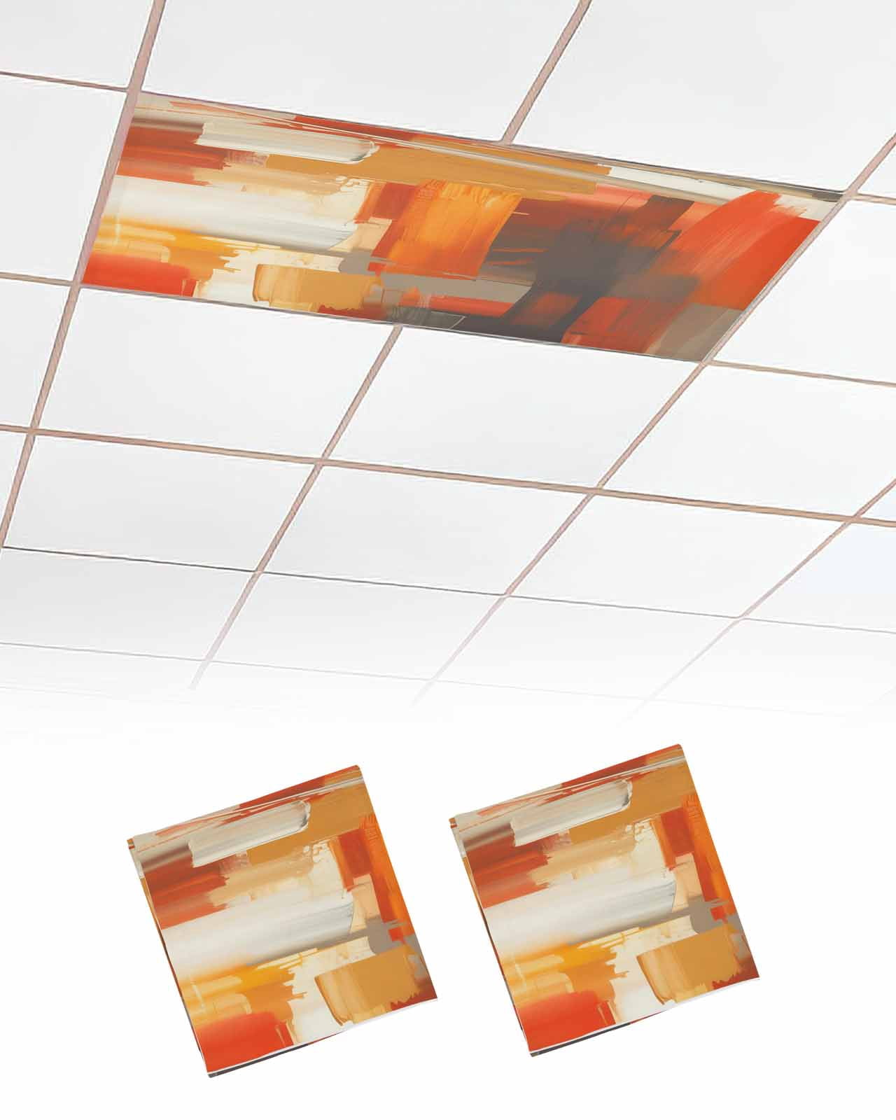 Burnt Orange Brown Fluorescent Light Covers for Ceiling Lights 4x2 feet ...