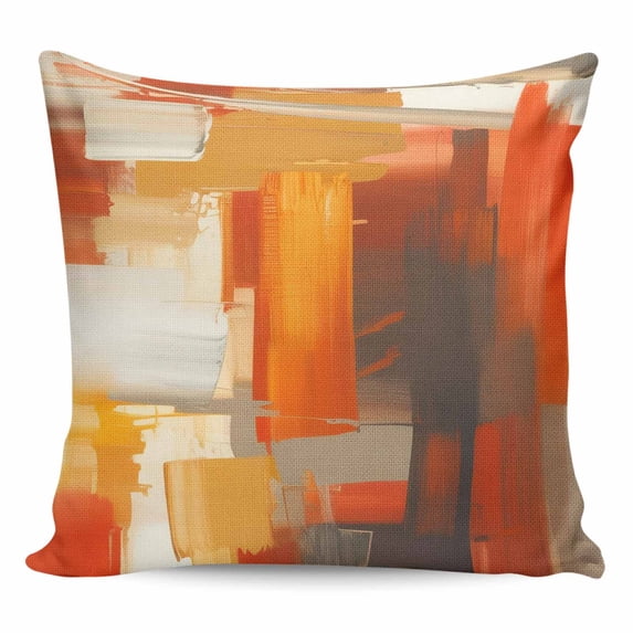 Burnt Orange Brown Pillow Covers 20x20 Inch Decorative Throw Pillow Cover, Farmhouse Ombre Abstract Mottled Art Sofa Pillowcases Accent Cushion Case Home Decor Bedroom Living Room