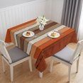 thumbnail image 1 of Burnt Orange Brown Table Cloth Waterproof Tablecloths, Farmhouse Vintage Wooden Tablecloth Dining Table Cover for Kitchen Party Tabletop Outdoor, Square Tablecloth 60x60 Inch, 1 of 9