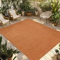 thumbnail image 1 of Burnt Orange Burlap Texture Outdoor Rug 6x9 Ft - Reversible Patio Rug Outdoor Camping Rugs, Farmhouse Vintage Orange Washable Indoor Outdoor Area Rugs, Non-Slip Outdoor Carpet Runner for Deck/Porch, 1 of 8