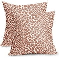 thumbnail image 1 of Burnt Orange Cheetah Pillow Covers 16x16 Inch Set of 2 Burnt Orange and White Leopard Print Throw Pillows Animal Spots Outdoor Pillowcase Cushion Cover Modern Decorative Pillows for Couch Home Decor, 1 of 6