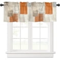 thumbnail image 1 of Burnt Orange Curtain Valance Window Treatment Burnt Orange Brown Gray Graffiti Paint Art Decorative Rod Pocket Short Window Valance for Kitchen Windows Living Room Bathroom 54 x 18 Inch,1 Panel, 1 of 5