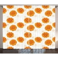 thumbnail image 1 of Ambesonne Burnt Orange Curtains 2 Panel Set, Calendula Blossoms, 108" x 63", Burnt Orange and White, 1 of 3