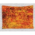 thumbnail image 1 of Burnt Orange Decor Tapestry, Vintage Mosaic Background with Quadratic Geometric Squares Faded Image, Wall Hanging for Bedroom Living Room Dorm Decor, 80W X 60L Inches, Orange Red, by Ambesonne, 1 of 2