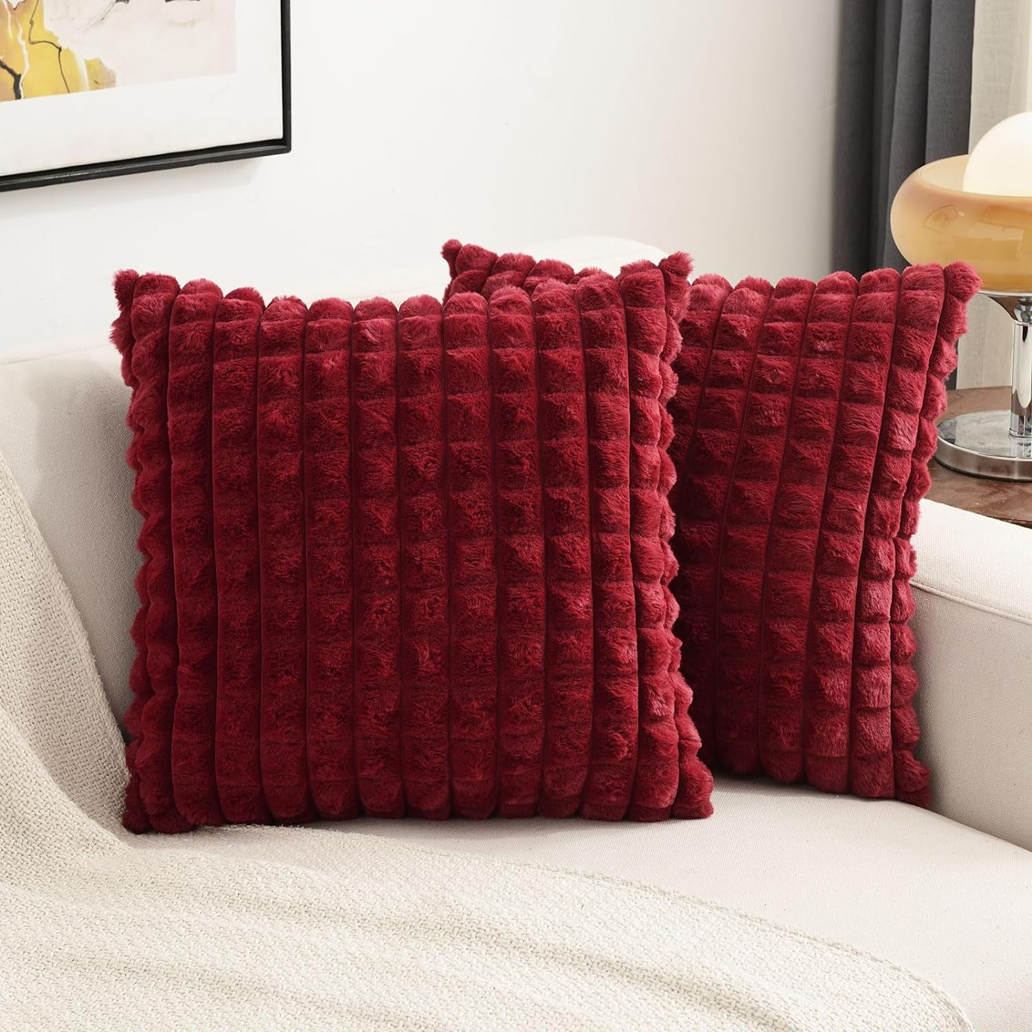 Fur pillow covers 20x20 shop