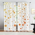 thumbnail image 1 of Burnt Orange Dots Curtains for Living Room - Minimalist White Blackout Rod Pocket Curtains, Thermal Insulated Soundproof Curtains Easy to Clean Machine Washable for Kids Room Bedroom-W52xL84in, 1 of 6