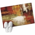 thumbnail image 1 of Burnt Orange Entryway Rug 2x3 Area Rug Washable Indoor Doormat Small Bathroom Rugs Low Pile Accent Throw Rugs Fall Modern Oil Painting Abstract Art Green Brown Floor Carpet for Kitchen Bedroom, 1 of 8