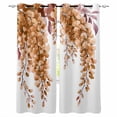 thumbnail image 1 of Burnt Orange Eucalyptus Blackout Curtains for Bedroom Living Room Darkening Curtains 63 Inches Long Summer Leaves Pastoral Plants Window Curtain 2 Panels Set Window Treatment Grommet Drapes 52"x63", 1 of 9