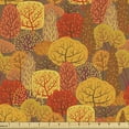 thumbnail image 1 of Ambesonne Burnt Orange Fabric by the Yard Upholstery, Warm Tones Fall Forest, 5 Yards, Multicolor, 1 of 4