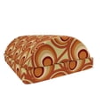 thumbnail image 1 of Burnt Orange Foot Rest, Retro Design Inspirations with Doodle Style Circles and Stripes Swirled Lines, Non-Slip Backing Ergonomic Memory Foam Leg Support for Office, Multicolor, by Ambesonne, 1 of 5