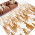 thumbnail image 1 of Burnt Orange Forest Large Area Rugs for Bedroom Living Room, Soft Non Slip Carpet Bedside Rug, Contemporary Silhouette Abstract Art Rectangular Floor Cover Kitchen Accent Rug 6'x9' for Office, 1 of 9
