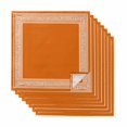 thumbnail image 1 of Burnt Orange Geometric Cloth Napkins, Country Greece Key Art Washable and Reusable Dinner Napkins Set of 8, Table Napkin for Kitchen Party Birthday Wedding Hotel Housewarming 20"x20", 1 of 8