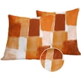 thumbnail image 1 of Burnt Orange Geometric Outdoor Pillow Covers 24x24 Set of 2,Waterproof Patio Throw Pillowcase Protectors,Watercolor Ombre Modern Abstract Art Decorative Pillow Shams Cushion Covers for Seat Bed Couch, 1 of 8