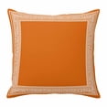 thumbnail image 1 of Burnt Orange Geometric Pillow Covers 16x16 Inch, White Greek Key Design Abstract Modern Art Linen Pillowcase with Invisible Zipper, Decorative Throw Pillow Covers Cushion Case for Couch Sofa Bed, 1 of 9