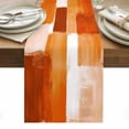 thumbnail image 1 of Burnt Orange Geometric Table Runner - 72 Inch Long, Kitchen Dining Table Runner Dresser Scarves, Watercolor Ombre Modern Abstract Art Farmhouse Decor for Coffee Tables Wedding Party Banquet, 1 of 8