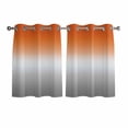 thumbnail image 1 of Burnt Orange Gray Ombre Kitchen Curtains Short 45 Inch Length, Modern Gradient Abstract Art Grommet Top Bedroom Living Room Curtains, Light Filtering Cafe Curtain Drapes 2 Panels Set 84''x45'', 1 of 9