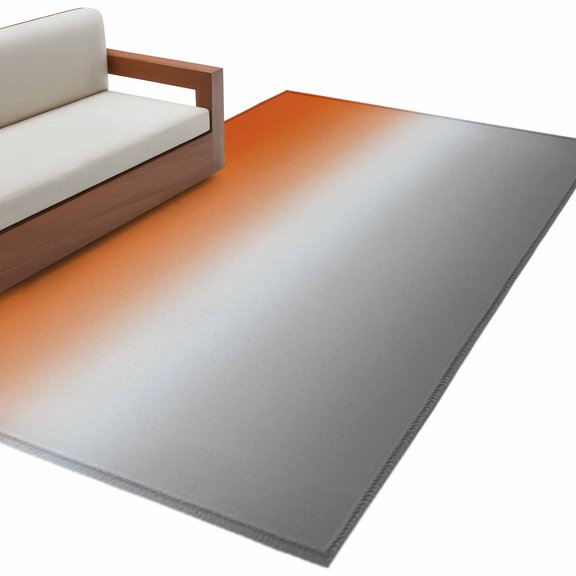 Burnt Orange Gray Ombre Large Area Rugs for Bedroom Living Room, Soft Non Slip Carpet Bedside Rug, Modern Gradient Abstract Art Rectangular Floor Cover Kitchen Accent Rug 2.7'x5' for Office