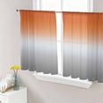 thumbnail image 1 of Burnt Orange Gray Ombre Semi Sheer Window Curtains 54 Inches Long, Modern Gradient Abstract Art Rod Pocket Voile Silky Chiffon Curtain Light Filtering Drapes for Living Room, 52"x54", 2 Panels, 1 of 9