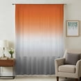 thumbnail image 1 of Burnt Orange Gray Ombre Sheer Curtains 84 Inches Long, Modern Gradient Abstract Art Light Filering Curtains, Breathable Simi Curtain Privacy Drapes for Living Room Bedroom Window Treatment, 1 of 9