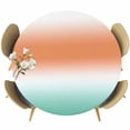 thumbnail image 1 of Burnt Orange Green Ombre Round Tablecloth 45-54 Inch Round Fitted Table Cloth with Elastic Edge, Color Gradient Modern Abstract Art Waterproof Table Cover Protector for Outdoor Picnic Party Dining, 1 of 9