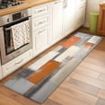 thumbnail image 1 of Burnt Orange Grey Area Rugs 2x6 for Kitchen Runner Rug, Oil Painting Modern Abstract Art Non Slip Washable Rug Runner, Low Pile Indoor Floor Carpet Mat Bathroom Rugs for Bedroom, Kids Room, 1 of 9