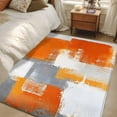 thumbnail image 1 of Burnt Orange Grey Area Rugs 3x5 for Living Room, Oil Painting Smear Modern Abstract Art Non Slip Washable Rug Runner, Low Pile Indoor Floor Carpet Mat Bathroom Rugs for Bedroom, Kids Room, 1 of 9
