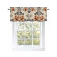 thumbnail image 1 of Burnt Orange Grey Curtain Valances for Windows, Vintage Spring Floral Botanical Kitchen Valance Window Treatment, Light Filtering Block Curtains for Bathroom/Bedroom/Living Room 42'' x 18'', 1 of 9