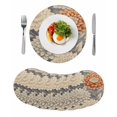 thumbnail image 1 of Burnt Orange Grey Flower Round Placemats Set of 8 for Dinning Tables,Heat-proof Braided Table Mats 13 Inch,Botanical Spring Floral Washable Place Mat for Kitchen Restaurant Party Decor Table Setting, 1 of 9