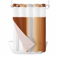 thumbnail image 1 of Burnt Orange Grey Gradient No Hook Shower Curtain with Snap in Liner Minimalist Ombre Modern Art Waterproof Bathroom Shower Curtain with See Through Top Window for Bathtub 60" x 72", 1 of 9