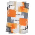thumbnail image 1 of Burnt Orange Grey Kitchen Towels Set of 2, Water Absorbent Dish Towel, Abstract Geometric Oil Painting Modern Decorative Hand Towels - Quick Drying Cloth for Cooking Baking, 18x28 Inch, 1 of 8