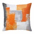 thumbnail image 1 of Burnt Orange Grey Oil Painting Pillow Covers 16x16 Inch, Abstract Modern Geometric Linen Pillowcase with Invisible Zipper, Decorative Throw Pillow Covers Cushion Case for Couch Sofa Bed Living Room, 1 of 9